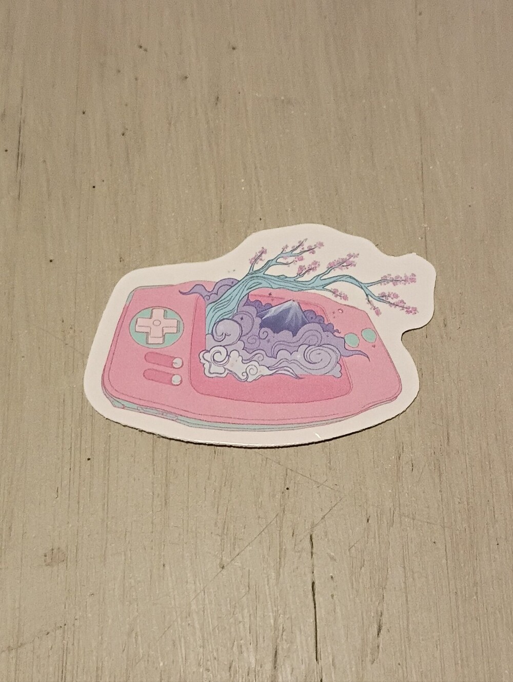 10/$10 Sticker Decal - Pink Video Game Controller w/ Image Coming Out In 3D
